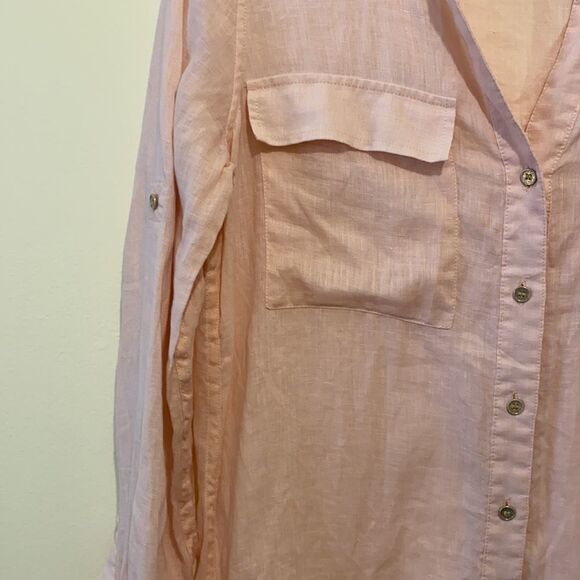 Calvin Klein pink linen shirt. Size Xs. Very good condition - Picture 6 of 10